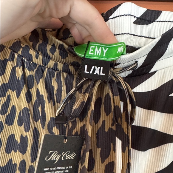 Animal Print wide leg pants EmyAve - Picture 2 of 4